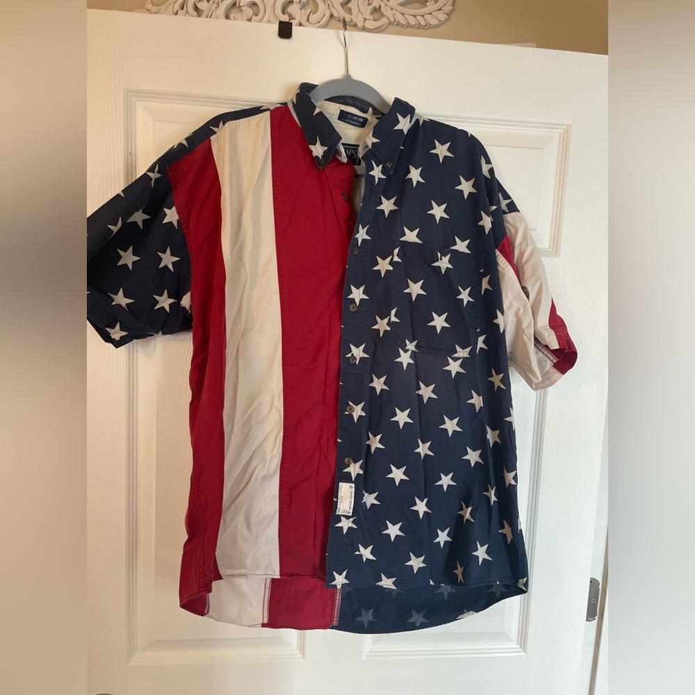Mens vintage Ralph Lauren American flag shirt